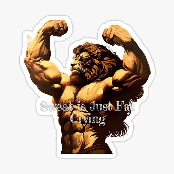 Gym fitness body building gyming accessories sweat' Sticker