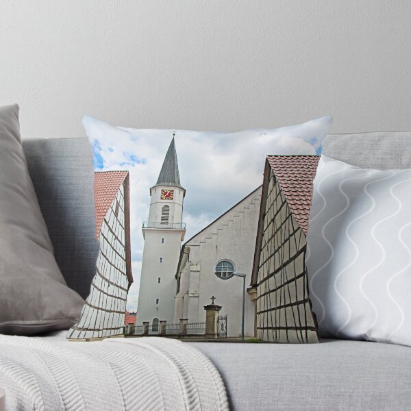 Item preview, Church between old granaries Tomerdingen Germany designed and sold by Elzbieta Fazel.