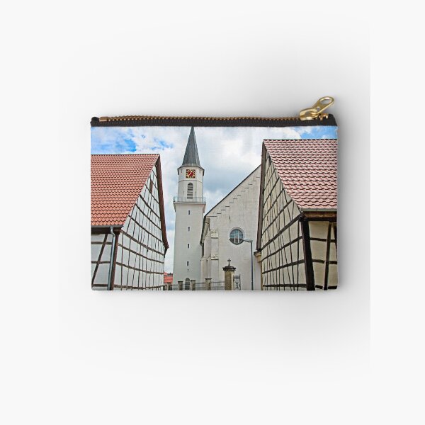 Item preview, Church between old granaries Tomerdingen Germany designed and sold by Elzbieta Fazel.