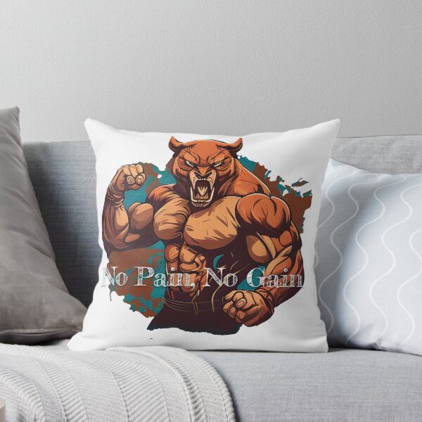 Aperçu de l'œuvre No Pain, No GainDesignBodybuilding Fitness Gym Workout Exercise Merch Print Design créée et vendue par tengamerx.