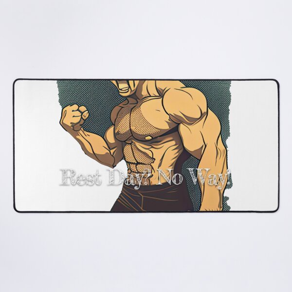 Item preview, Rest Day? No Way!DesignBodybuilding Fitness Gym Workout Exercise Merch Print Design designed and sold by tengamerx.