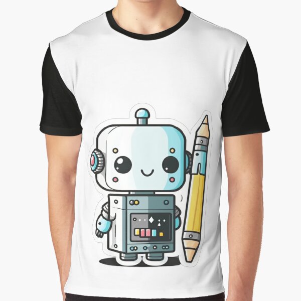 Set Funny Robot Technology Toy Thin Line, Drawing on a Children`s T-shirt.  Easy To Change Color Stock Vector - Illustration of collection, comic:  120918252