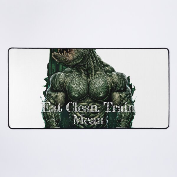 Item preview, Eat Clean, Train MeanDesignBodybuilding Fitness Gym Workout Exercise Merch Print Design designed and sold by tengamerx.