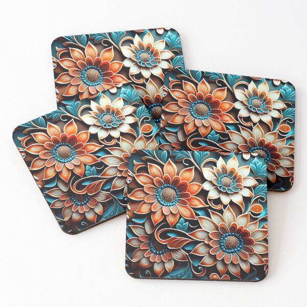 Item preview, Floral Pattern : Enamel Flowers designed and sold by MTJ-Mushrooms.