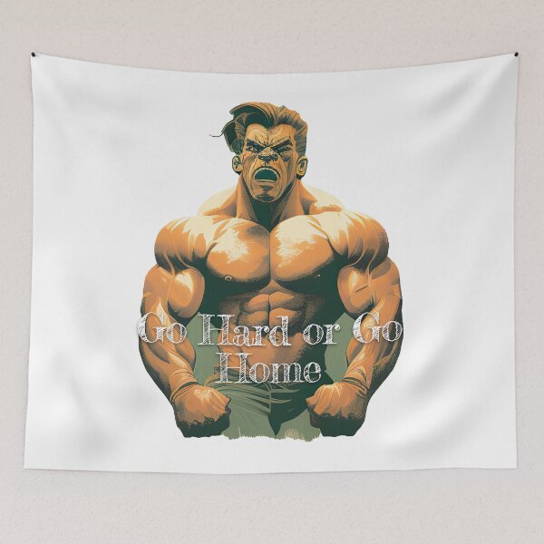 Item preview, Go Hard or Go HomeDesignBodybuilding Fitness Gym Workout Exercise Merch Print Design designed and sold by tengamerx.