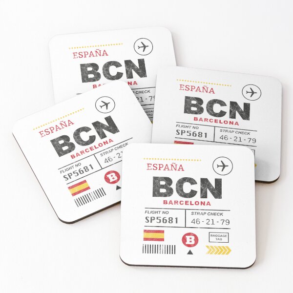 Item preview, Barcelona airport tag designed and sold by PaulSDesign.