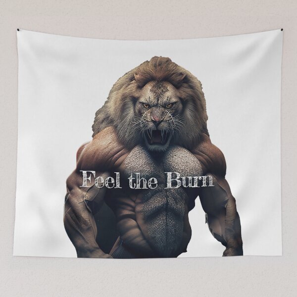 Item preview, Feel the BurnDesignBodybuilding Fitness Gym Workout Exercise Merch Print Design designed and sold by tengamerx.