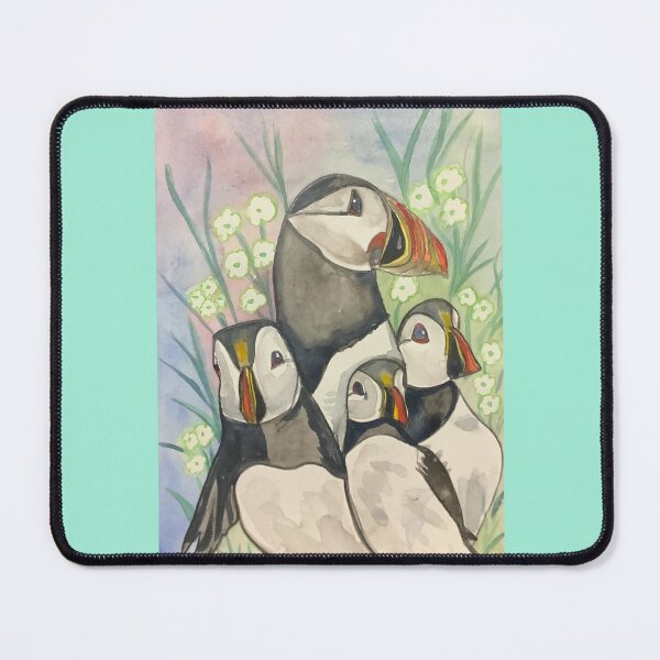 Item preview, Watercolor Atlantic Puffin birds designed and sold by altairaleon.