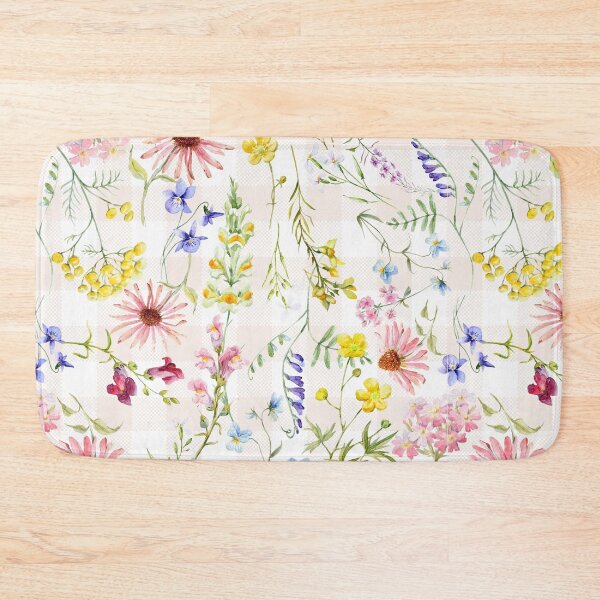 Item preview, Soft Watercolor Summer Garden Gingham designed and sold by UtArt.