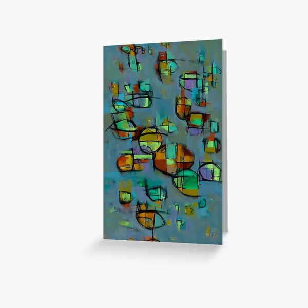 Moody Fireflies Greeting Card