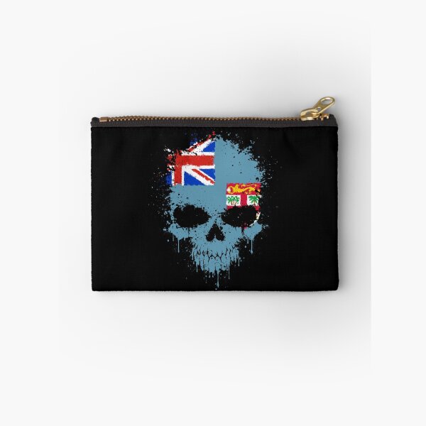 Item preview, Chaotic Fiji Flag Splatter Skull designed and sold by JeffBartels.
