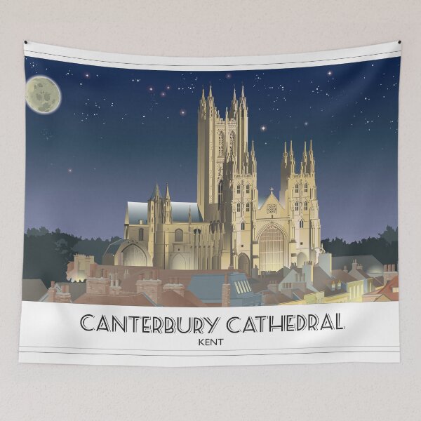 Item preview, Catedral de Canterbury de noche designed and sold by CanterburyArt.