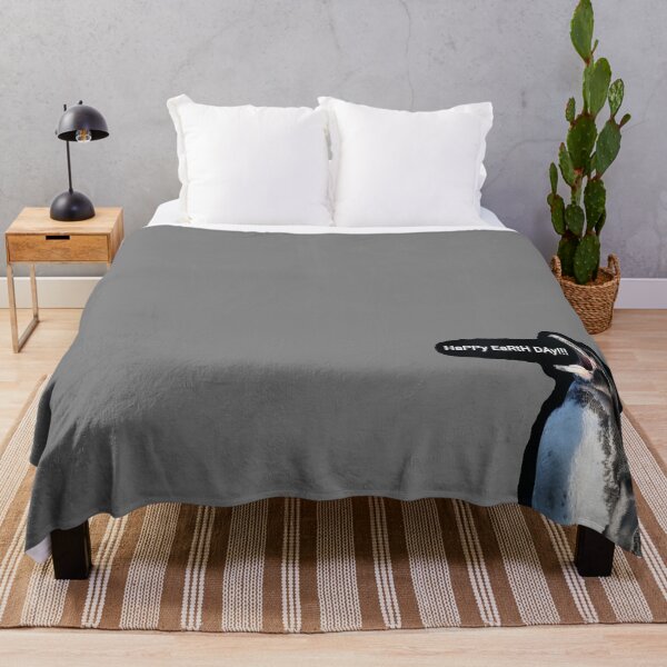 Item preview, Galapagos Penguin Earth Day (Grey #808080 background) designed and sold by SBPenguins.