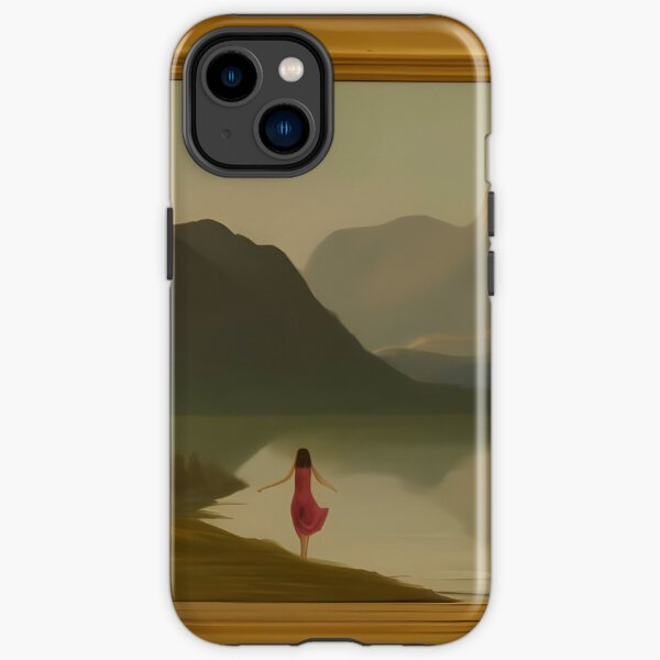 Oil painting of the full-length body of a young model woman iPhone Tough Case