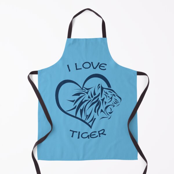 Item preview, A drawn heart with a tiger head and the slogan I Love Tiger designed and sold by velisani.