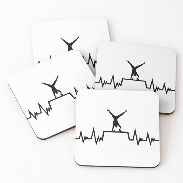 Item preview, gymnastics heartbeat ECG, gymnast pulse; Boys and men gymnastics designed and sold by claudiasartwork.