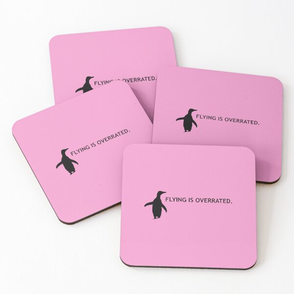 Artikelvorschau, Flying is Overrated Hoiho Penguin (Pink #F699CD background) entworfen und verkauft von SBPenguins.