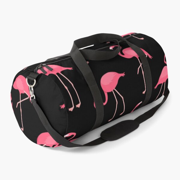 Item preview, Pink Flamingo Pattern on Black designed and sold by KatsCanvas.