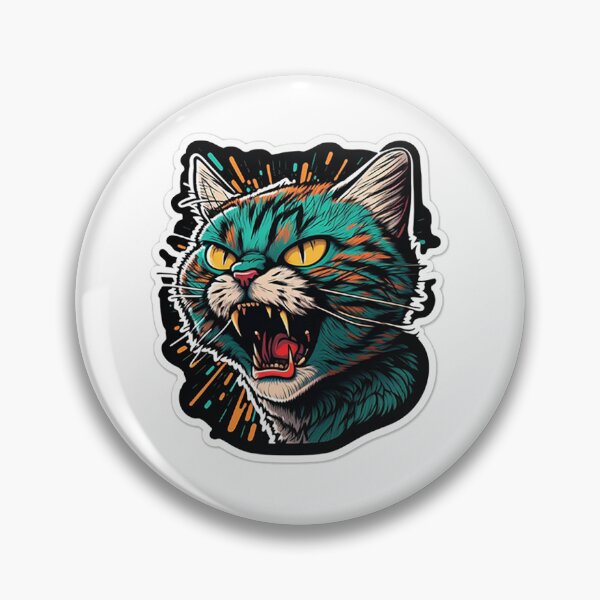 Item preview, Angry cartoon cat designed and sold by myuglybackpack.