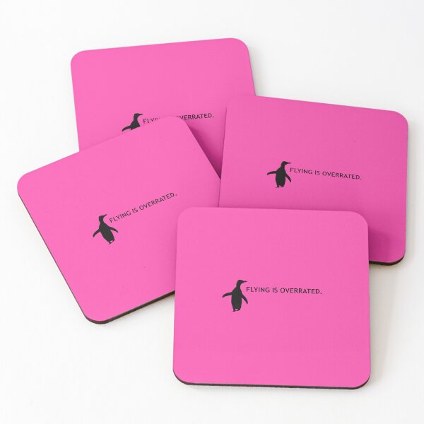 Artikelvorschau, Flying is Overrated Hoiho Penguin (Fuchsia #FC46AA background) entworfen und verkauft von SBPenguins.