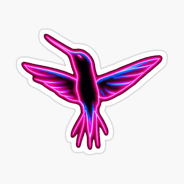 Item preview, Neon hummingbird designed and sold by TheScruffyGoose.