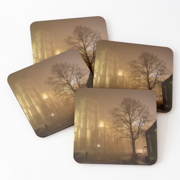 Item preview, Canterbury Cathedral Grounds in the evening mist designed and sold by CanterburyArt.