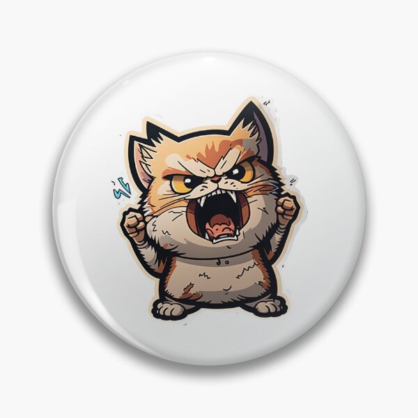 Item preview, Angry cartoon cat designed and sold by myuglybackpack.