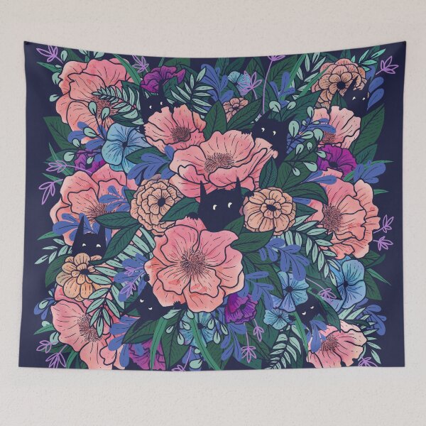 Item preview, Wild Flowers (on Blue) designed and sold by littleclyde.