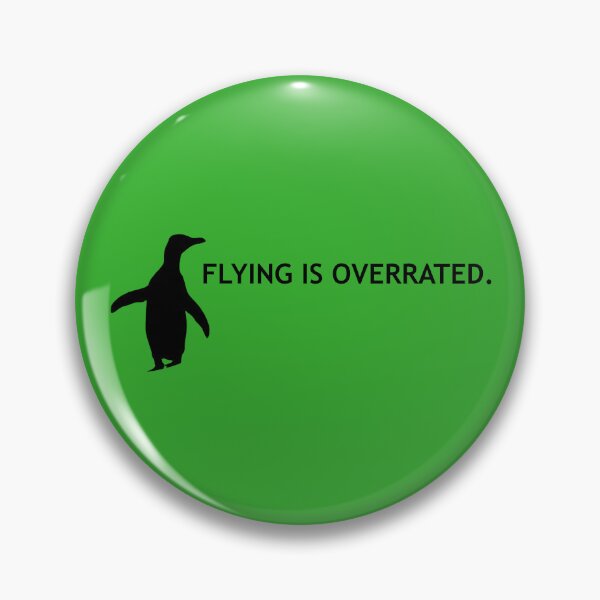 Item preview, Flying is Overrated Hoiho Penguin (Bright Green #35B02Cbackground)  designed and sold by SBPenguins.
