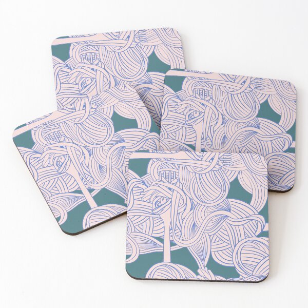 Item preview, Pink and blue pasta - green background designed and sold by LucyFaulke.