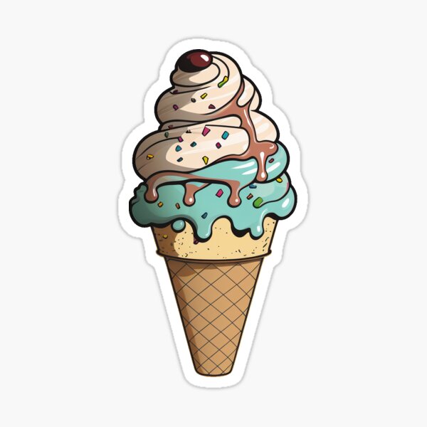 Item preview, Funny ice cream illustration designed and sold by myuglybackpack.
