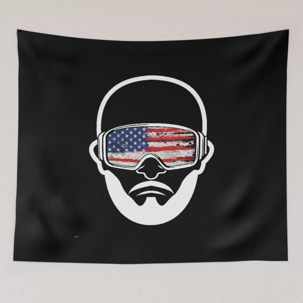 Item preview, Cool skiing helmet USA Men designed and sold by AgnesMBrae.