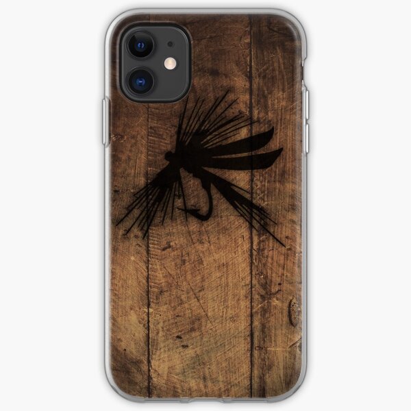 Wood Burned Fly Fishing iPhone Soft Case