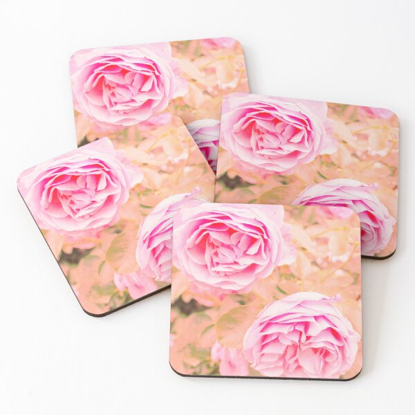 Item preview, Pink Rose, Rose Flower in Coral Peachy Colour Background designed and sold by Karen Ekdahl.