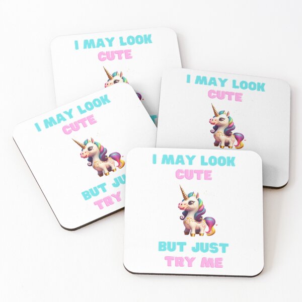 Item preview, Unicorn - Cute but try me designed and sold by TheRebelThreads.