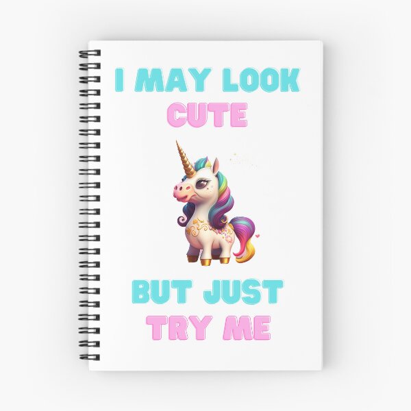 Item preview, Unicorn - Cute but try me designed and sold by TheRebelThreads.