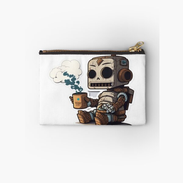 Item preview, Cute Robot Holding Coffee designed and sold by Media-DK.