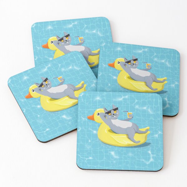 Item preview, Cat chilling in the pool designed and sold by Avisnanna.