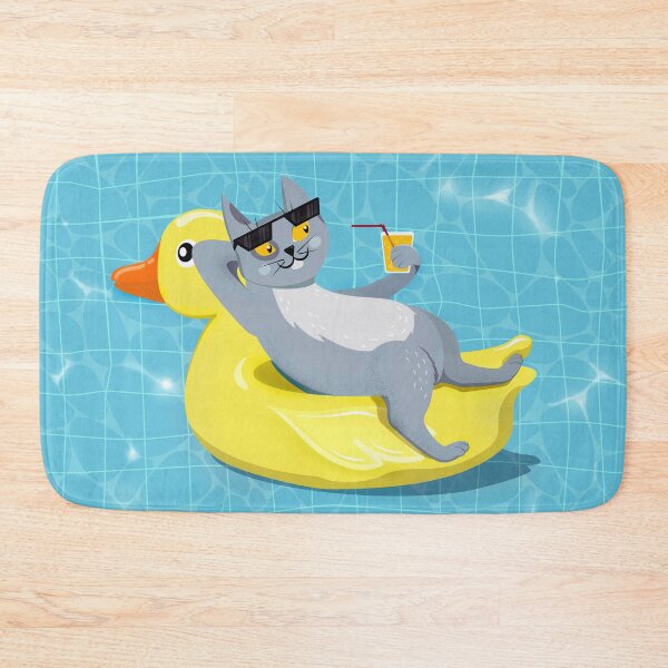 Item preview, Cat chilling in the pool designed and sold by Avisnanna.