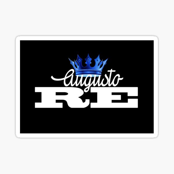 logo, augusto re, black Sticker