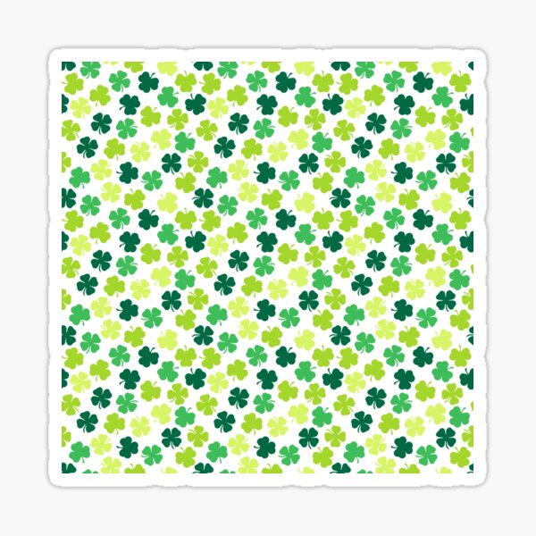 Lucky Shamrock Pattern Irish St. Patrick's Day Sticker