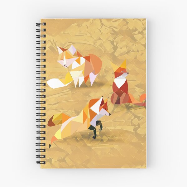Item preview, trigons, triangles, foxes, animals, red, yellow, white, minimalism, monochrome, sneaking, watching, jumping designed and sold by Maria Mihailova.