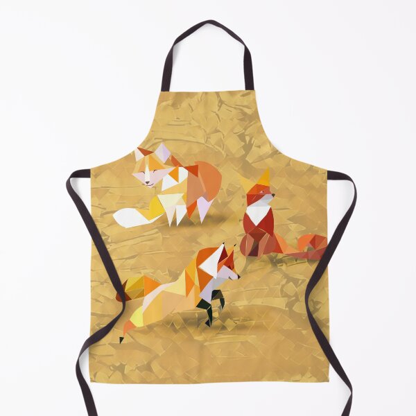 Item preview, trigons, triangles, foxes, animals, red, yellow, white, minimalism, monochrome, sneaking, watching, jumping designed and sold by Maria Mihailova.