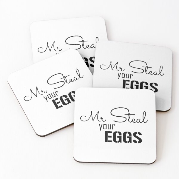 Item preview, Mr Steal your eggs funny (only black text) designed and sold by EmeraldeaArt.