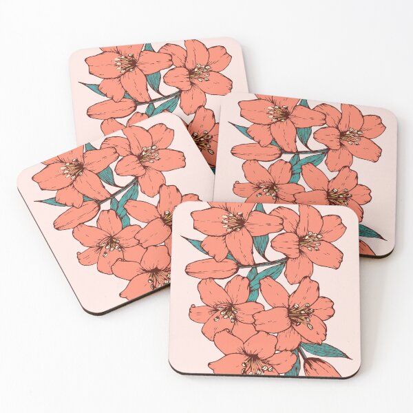 Item preview, vintage botanical garden-pink blooming flower designed and sold by UnaWu533.