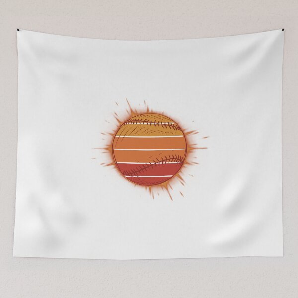 Aperçu de l'œuvre Baseball Retro Sunset Splatter créée et vendue par Print-A-Joke.