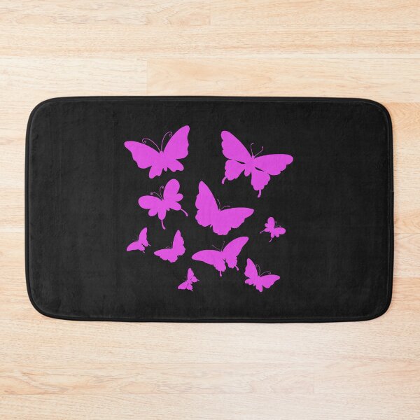 Artikelvorschau, Niedliche Schmetterlingsmuster Magenta auf Schwarz entworfen und verkauft von Chaoticzarts.