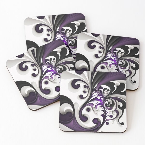 Item preview, Abstract Art Purple and White Patterns designed and sold by EnzoZs.