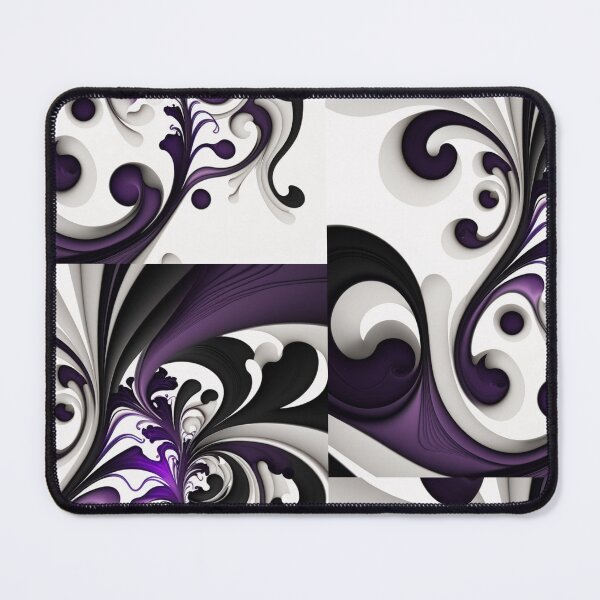Item preview, Abstract Art Purple and White Patterns designed and sold by EnzoZs.