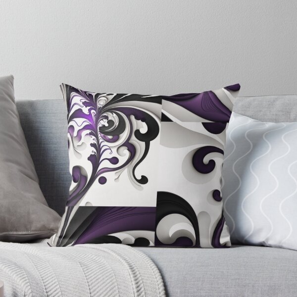 Item preview, Abstract Art Purple and White Patterns designed and sold by EnzoZs.